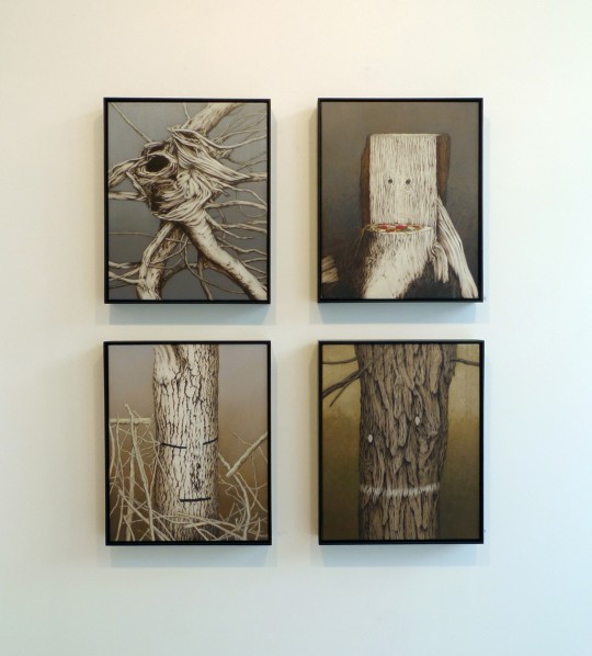 Four studies - Time, Stumpy, Birch, Marked Tree, 2011 by Andrew Browne