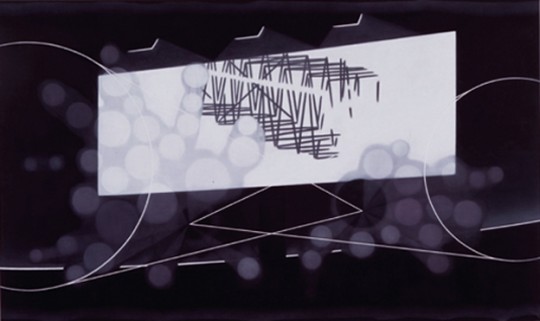 Nocturne with billboard and phenomena, 1996 by Andrew Browne